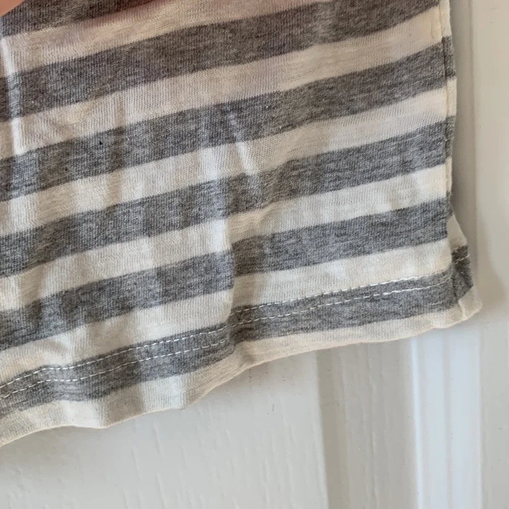 NWT LOFT 100% Cotton Stripe Deep V-Neck Long Sleeves Tunic Top Size Large - Picture 7 of 12